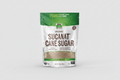 Bag of Organic Sucanat Cane Sugar with branding and product details on a white background