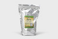Bag of xylitol with a label on a white background