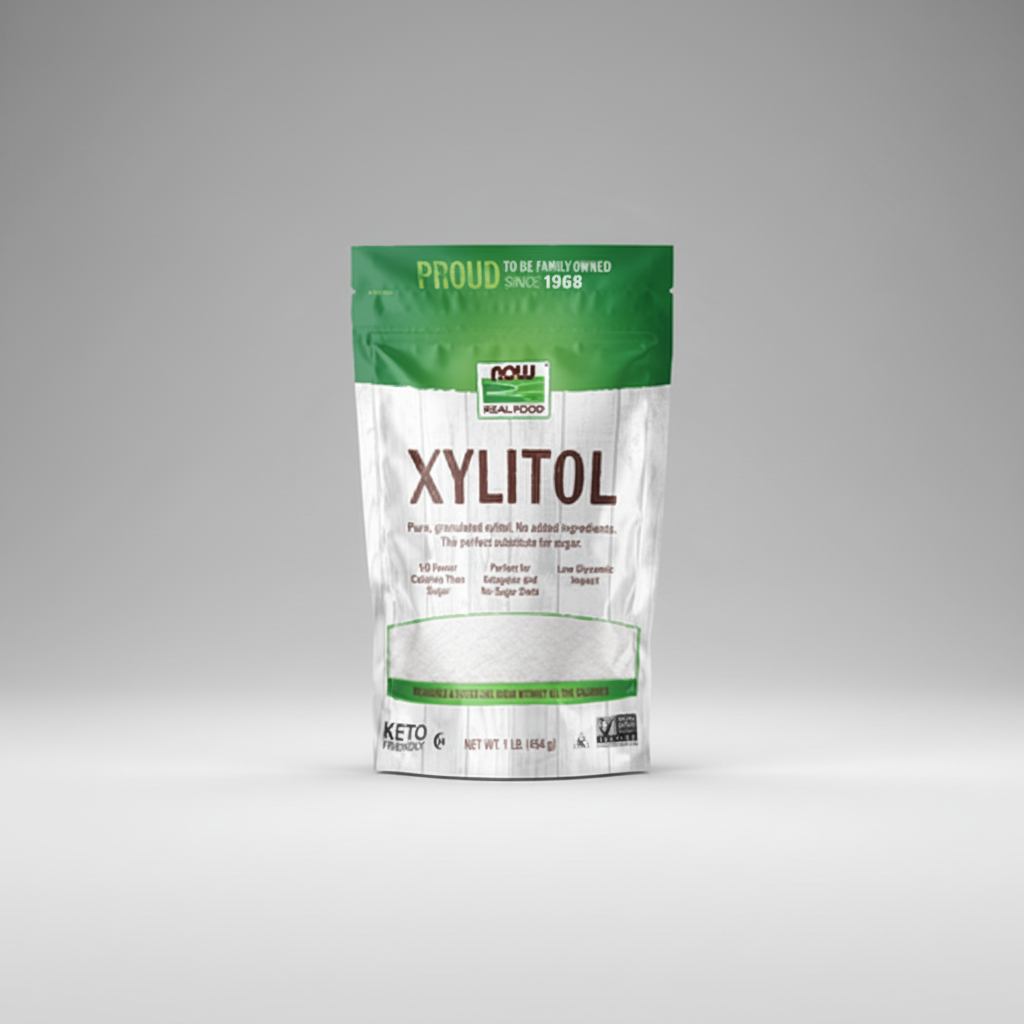 Package of Xylitol on a white background