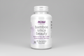 Supplement bottle labeled 'Bamboo Silica Beauty' by NOW on a white background