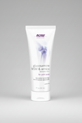 Tube of NOW Solutions glucosamine MSM & Arnica lotion on a white background