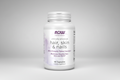 Supplement bottle labeled 'NOW Solutions' for hair, skin, and nails on a white background