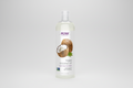 Bottle of NOW Solutions liquid coconut oil on a white background