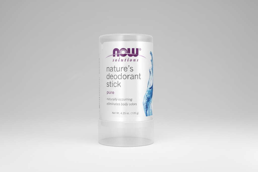 Nature's Deodorant Stick by NOW Solutions on a white background
