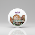 Jar of NOW Solutions shea butter with a white background