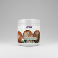 Jar of NOW Solutions shea butter on a white background