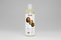 Shea nut oil moisturizing oil bottle with NOW Solutions label on a white background