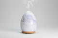 Package of a glass essential oil diffuser with Now Solutions branding.