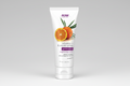 Tube of NOW Solutions vitamin C & oryza sativa gentle scrub on a white background