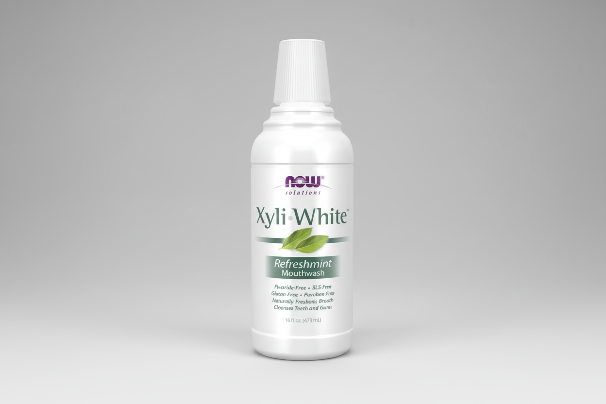 Xyli White Refreshmint mouthwash bottle on a white background
