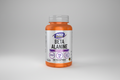 Supplement bottle labeled 'Beta Alanine' by NOW Sports on a white background