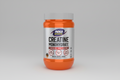 Orange and gray supplement container labeled 'Creatine Monohydrate' with NOW Sports branding on a white background.
