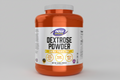 Orange container of NOW Sports Dextrose Powder on a white background