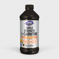 Bottle of NOW Sports Triple Strength L-Carnitine supplement on a white background