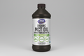 Bottle of NOW Sports Organic MCT Oil on a white background