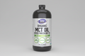Bottle of NOW Sports Organic MCT Oil on a white background