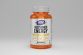 Supplement bottle labeled 'Sustained Energy' with Now Sports branding on a white background