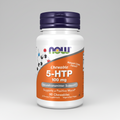 Supplement bottle labeled 'Chewable 5-HTP 100 mg' by NOW on a white background