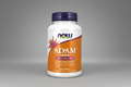 Supplement bottle labeled 'ADAM Tablets' by NOW on a white background