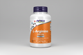 Supplement bottle of L-Arginine 500 mg with NOW brand on a white background