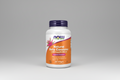 Supplement bottle labeled 'Natural Beta Carotene' by NOW on a white background