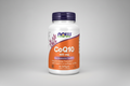 Supplement bottle labeled 'CoQ10 400 mg' with NOW brand on a white background