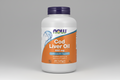 Supplement bottle of Cod Liver Oil with NOW brand on a white background