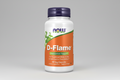 Supplement bottle labeled 'D-Flame' with NOW brand on a white background