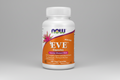 Supplement bottle labeled 'EVE' with NOW brand on a white background