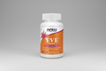 Supplement bottle labeled 'EVE Tablets' by NOW on a white background