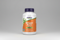 Ginger root supplement bottle with NOW label on a white background