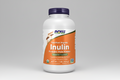 NOW Inulin Prebiotic Pure Powder bottle on a white background