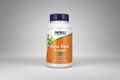 Kava Kava Extract supplement bottle with purple cap and orange label on white background