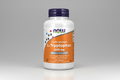 Supplement bottle labeled 'Double Strength L-Tryptophan 1000 mg' by NOW on a white background