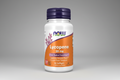 Supplement bottle labeled 'Lycopene 20 mg' with NOW brand on a white background