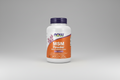 Supplement bottle labeled 'MSM Powder' by NOW on a white background