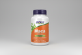 Supplement bottle labeled 'Maca 500 mg' by NOW on a white background