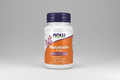 Melatonin supplement bottle with NOW brand on a white background