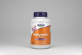 Melatonin supplement bottle with NOW brand on a white background
