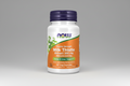 Supplement bottle of Milk Thistle Extract with NOW brand on a white background