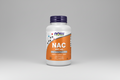 Supplement bottle labeled 'NAC 600 mg' with Now brand on a white background
