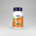 Supplement bottle labeled 'Odorless Garlic' by NOW on a white background