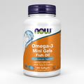 Omega-3 Mini Gels Fish Oil supplement bottle on a white background