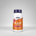 Supplement bottle labeled 'P-5-P' with NOW brand on a white background
