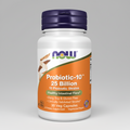 Probiotic supplement bottle with NOW label on a white background