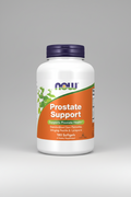 Supplement bottle labeled 'Prostate Support' with NOW brand on a white background