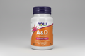 Supplement bottle labeled 'A&D' with Now brand on a white background
