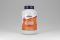 Supplement bottle labeled 'C-500 Calcium Ascorbate-C' with Now brand on a white background