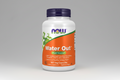 Supplement bottle labeled 'Water Out' with NOW brand on a white background