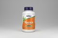 Yucca supplement bottle with NOW brand on a white background
